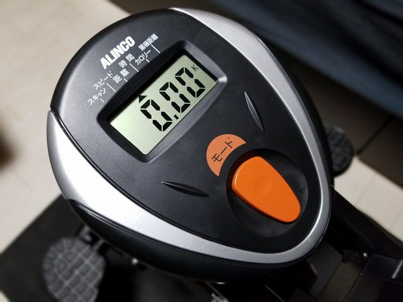 ALINCO(アルインコ) のエアロバイク（BK2000）画面