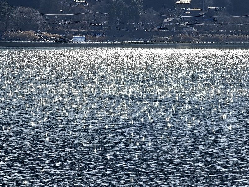 輝く河口湖