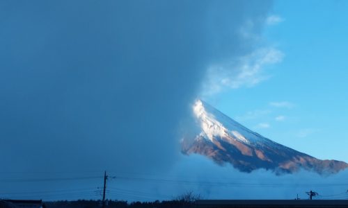 富士山半分。