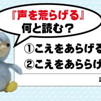 【正解率 11% 】『声を荒らげる』は何と読む？