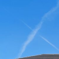 Xに見える十字雲（クロス雲）