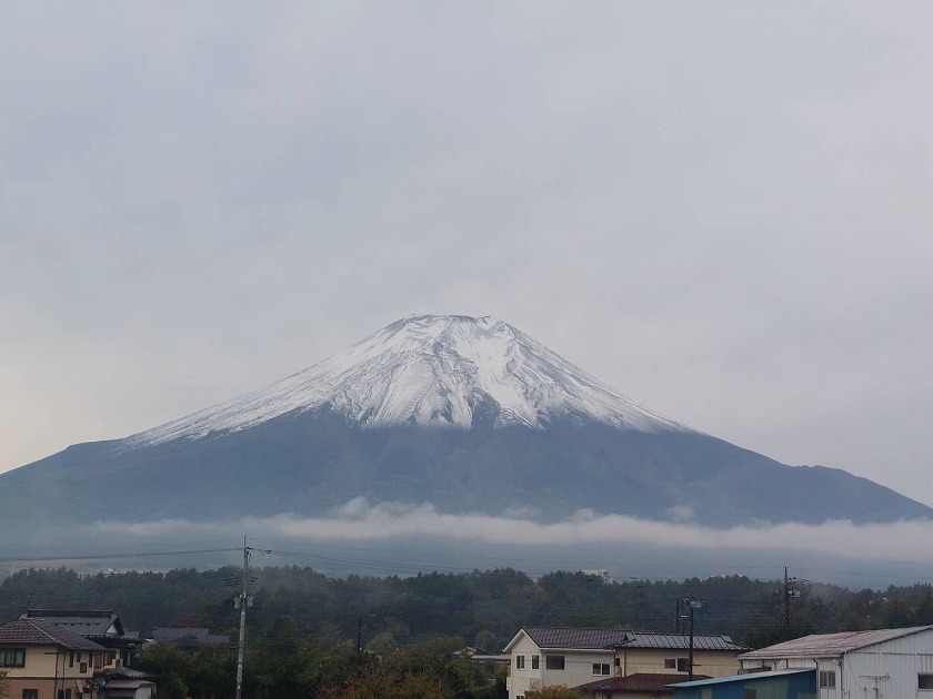 忍野村から撮影した富士山