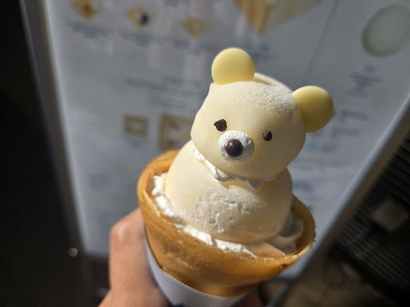 ベアだるまのスイートポテトクレープ